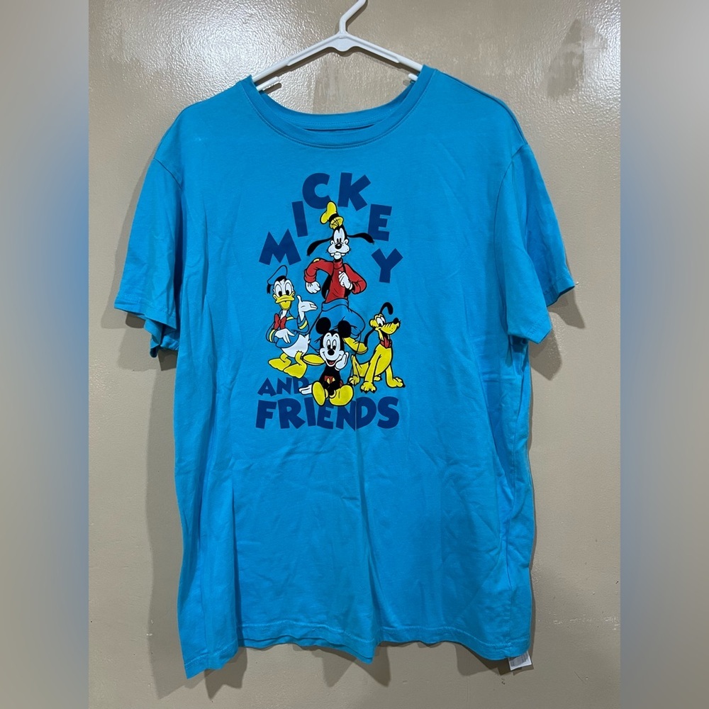 Disney Mickey & Friends Graphic Tee-bright blue unisex shirt